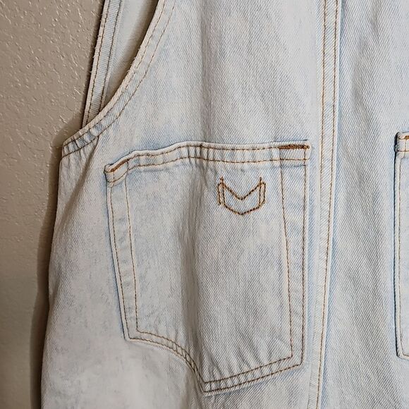 Show Me Your Mumu Georgia Large Denim Shortall Overalls - Picture 5 of 10